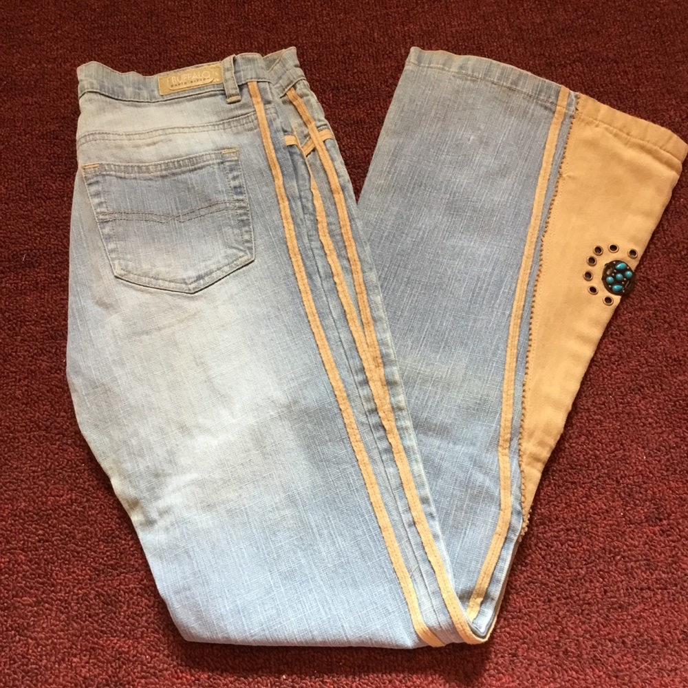 Flare Jeans w/ Suede Bottom